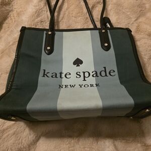 Kate Spade New York Green and Black Tote Bag